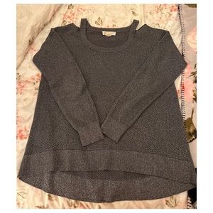 Michael Kors sparkling, cold-shouldered, lightweight sweater! Size large.